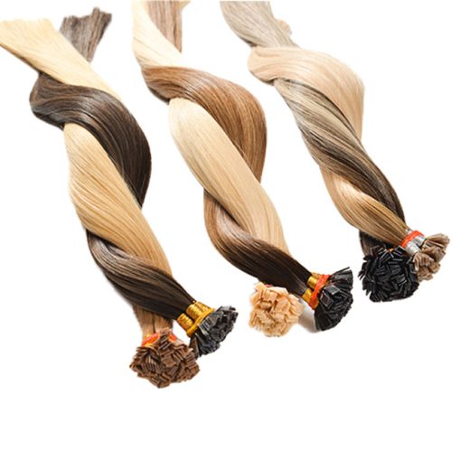 Flat Tip Human Hair Extensions 100% Real Keratin Fusion Straight Hair