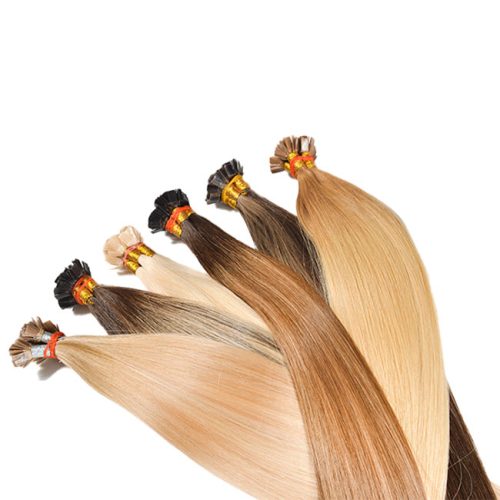 Flat Tip Human Hair Extensions 100% Real Keratin Fusion Straight Hair