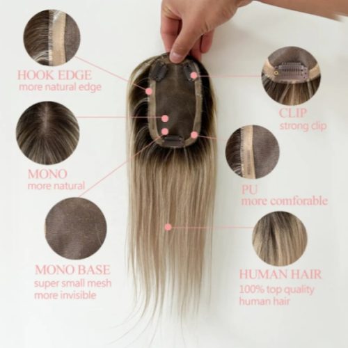 Mono Hair Topper With Pre Plucked Hairline