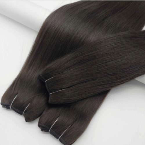 European Double Drawn 100% Human Halo Extensions