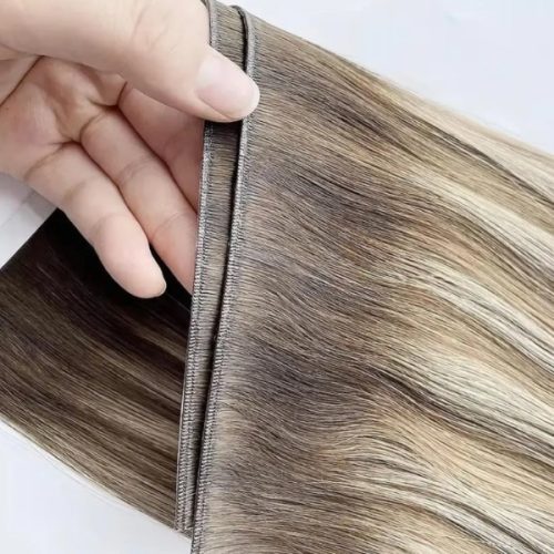 Long Tape PU Weft European Virgin Hair Weft