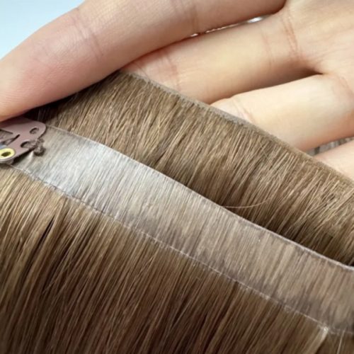 Invisible Clip In Hair Seamless Pu Skin Weft Hair Extensions