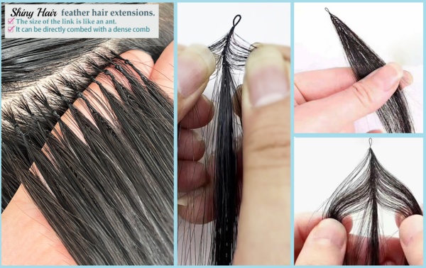 Balayage Color Feather Hair Extensions