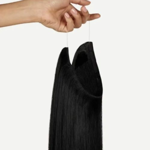 One Piece Invisible Halo Human Hair Extensions