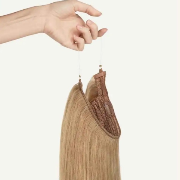 One Piece Invisible Halo Human Hair Extensions