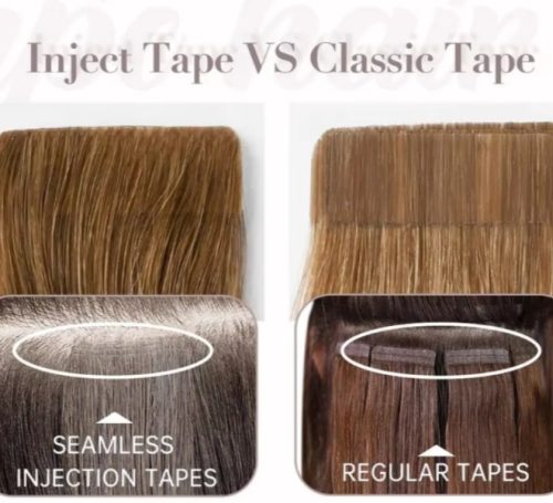 Wholesale Highlight Color Double Drawn Seamless Injection Tape In Hair Extensions