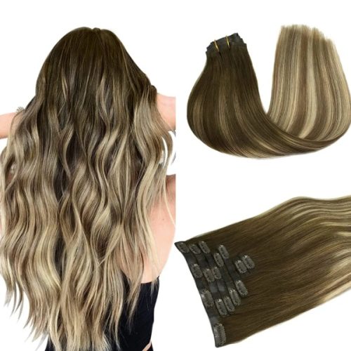 Seamless Human Hair Clip ins Invisible Clip in Hair Extensions