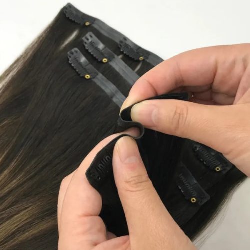 Seamless Human Hair Clip ins Invisible Clip in Hair Extensions