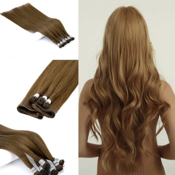 Stable Quality Hand Tied Wefts 100% Russian Hair Extensions