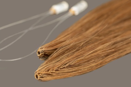 H6 feather hair extension in brown color