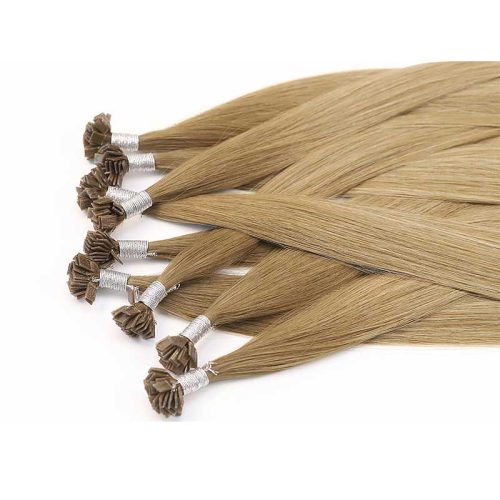 Wholesale 12A Grade Double Drawn Italian Keratin Flat Tip Virgin Human Hair Extensions