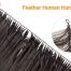 Feather weft hair extensions