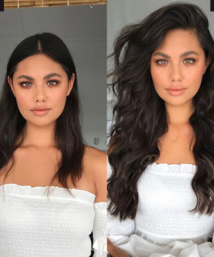 hair extension before and after